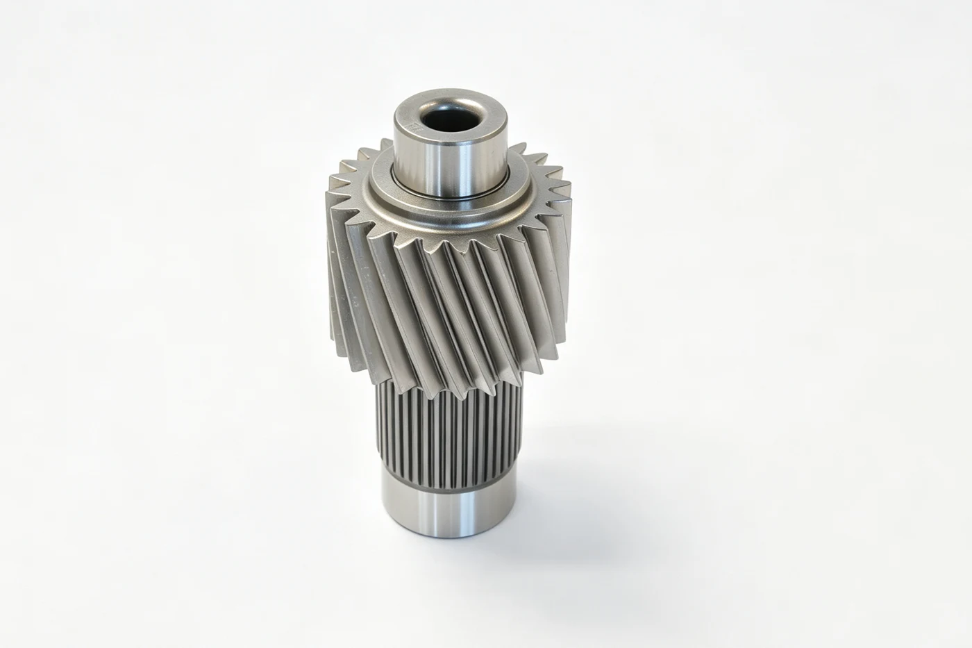 Helical gear and shaft assembly